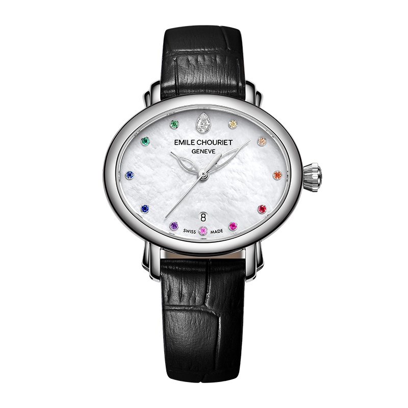 (Emile Chouriet)瑞士艾米龙表明珠系列女士机械表19.3886.L.6.6.83.2