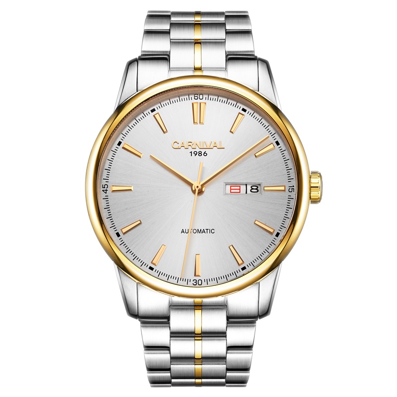 正品嘉年华Carnival手表男士进口Miyota机芯全自动机械表 男表防水时尚潮流款休闲新款品牌男表8063