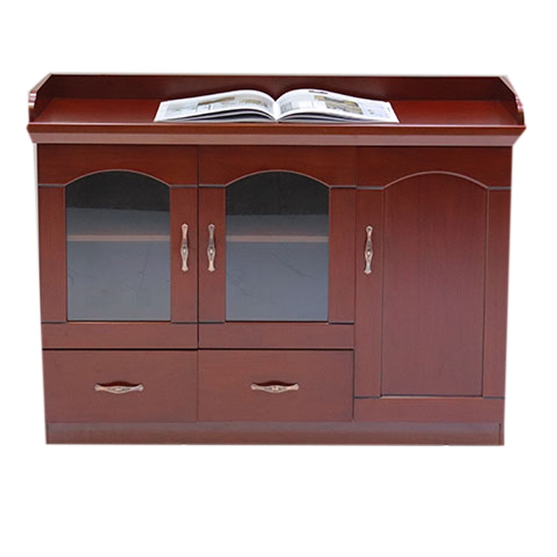 草野家具实木玻璃门茶水柜茶台CY-2088型