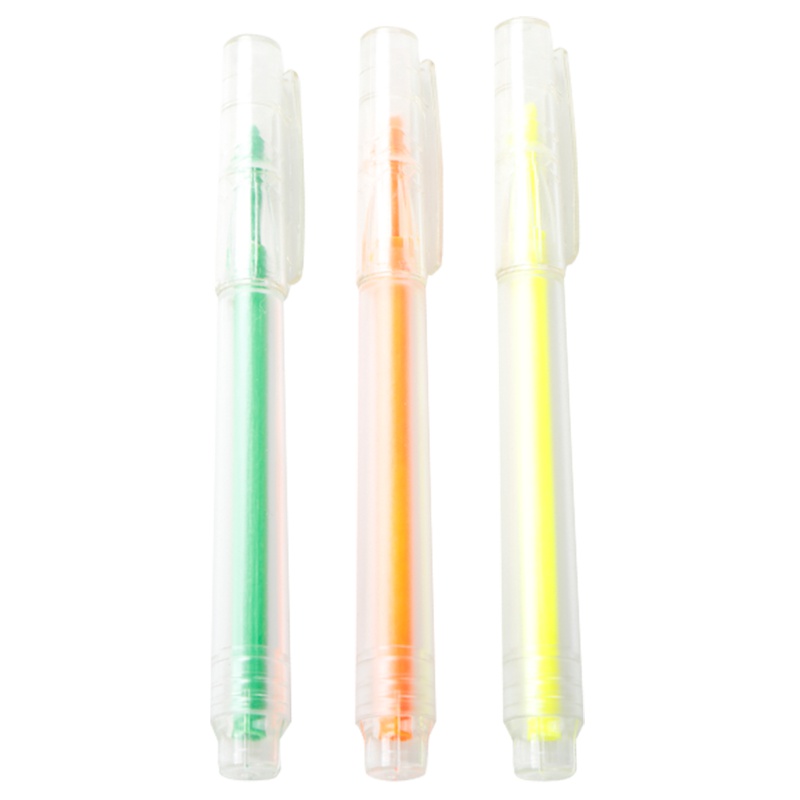 苏宁极物 简约雾杆拔帽式荧光笔糖果色 3支装