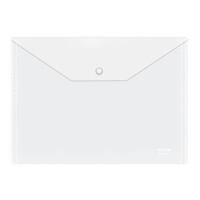 正彩1411 10只装A4彩色透明按扣文件袋/档案袋塑料/资料袋/票据收纳袋/暗扣式文件袋 白色[10个装]