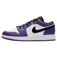 Nike Air Jordan 1 Low AJ1 白紫脚趾低帮篮球鞋男鞋553558-500