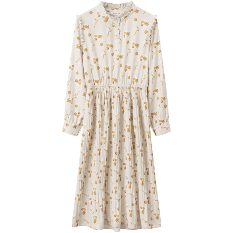 OtherMix温柔连衣裙橙IP联名2021新款女春季收腰气质碎花打底裙子