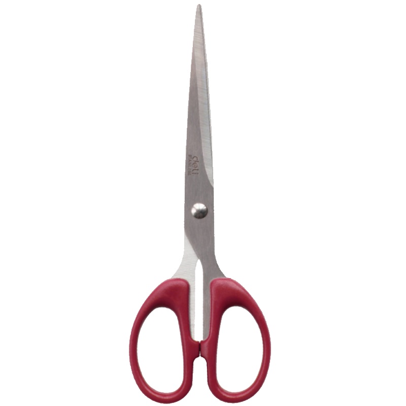 得力 6009 剪刀 不锈钢剪刀 办公家用剪刀 180mm 7寸剪刀 颜色随机