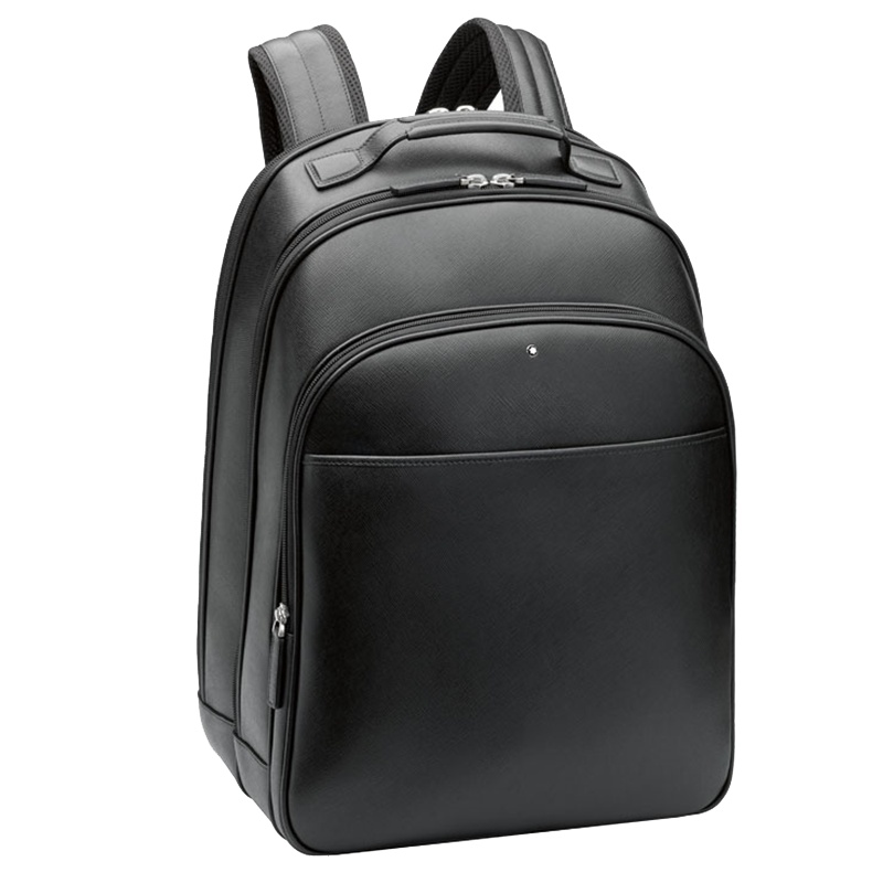 [直营]万宝龙(Montblanc) 匠心系列男士牛皮大号双肩包背包 黑色114586