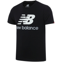 New Balance/NB男装短袖T恤运动休闲针织运动服AMT73587 黑色 L