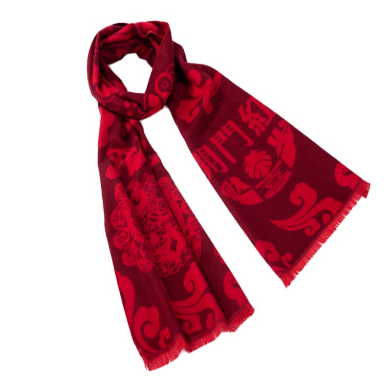 开门红围巾红色围巾