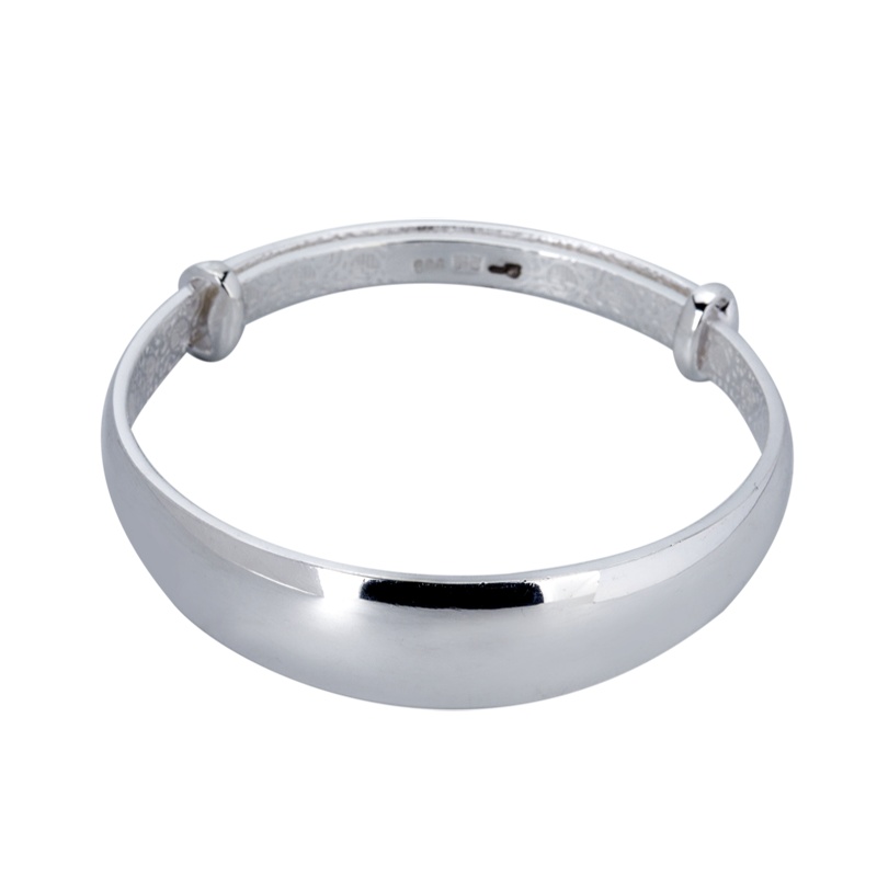 金一国囍足银送妈妈女款简约时尚天元手镯银饰礼物(定价) BFE012