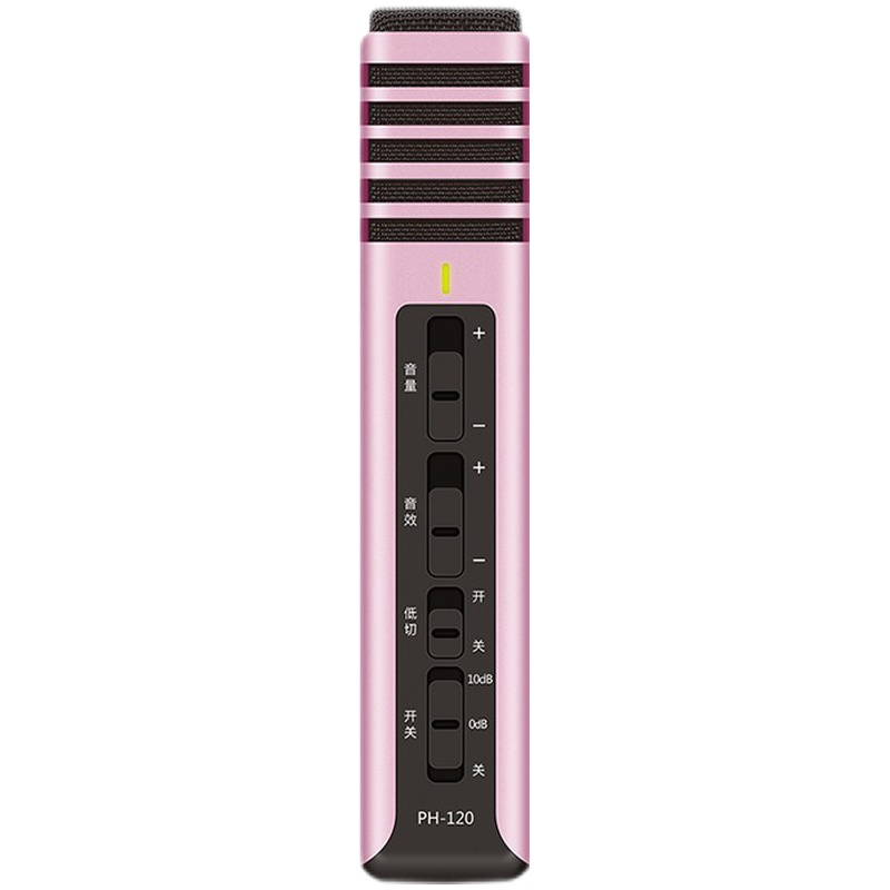 得胜(TAKSTAR)PH120全民K歌手机麦克风专用内置声卡苹果安卓电脑直播通用设备音响一体话筒