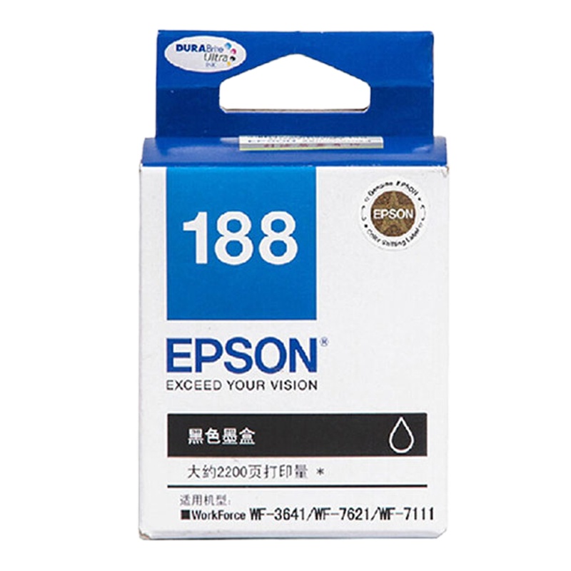 爱普生(EPSON) T1881 原装墨盒 适用WF-3641 7111 7621 7728 黑色