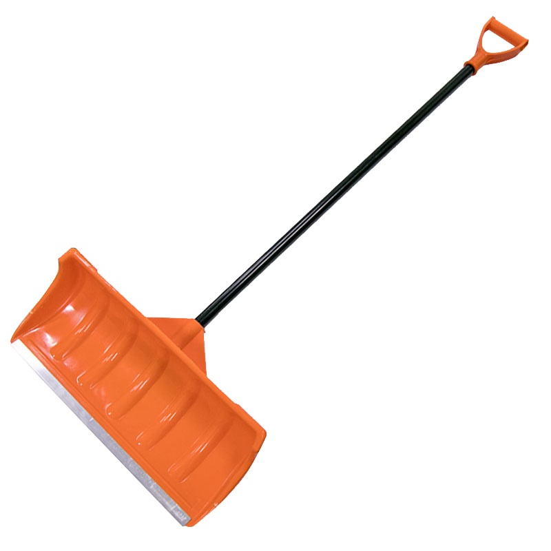 冰禹 BY-325 除雪铲 推雪板 扫雪锹 除雪工具 塑料雪铲 粮食铲 橙色铁杆