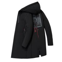 雪中飞羽绒服男士中长款新款冬季韩版加厚休闲帅气外套男装潮