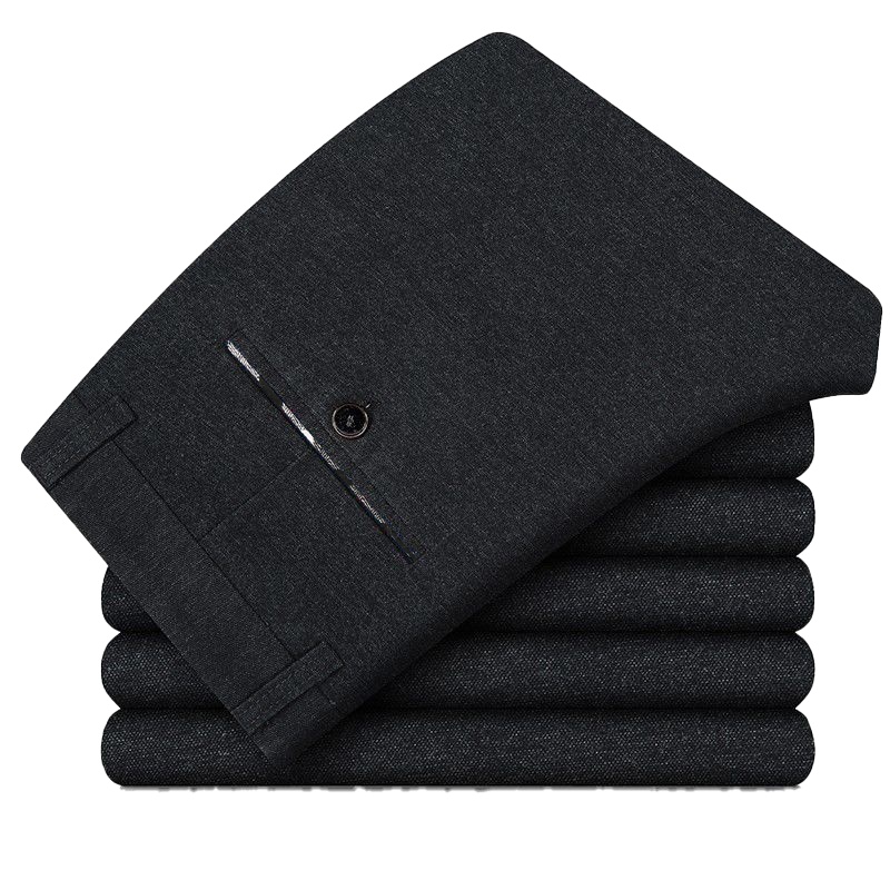 鸭鸭(yaya) 春夏新款男士休闲裤中青年商务直筒长裤