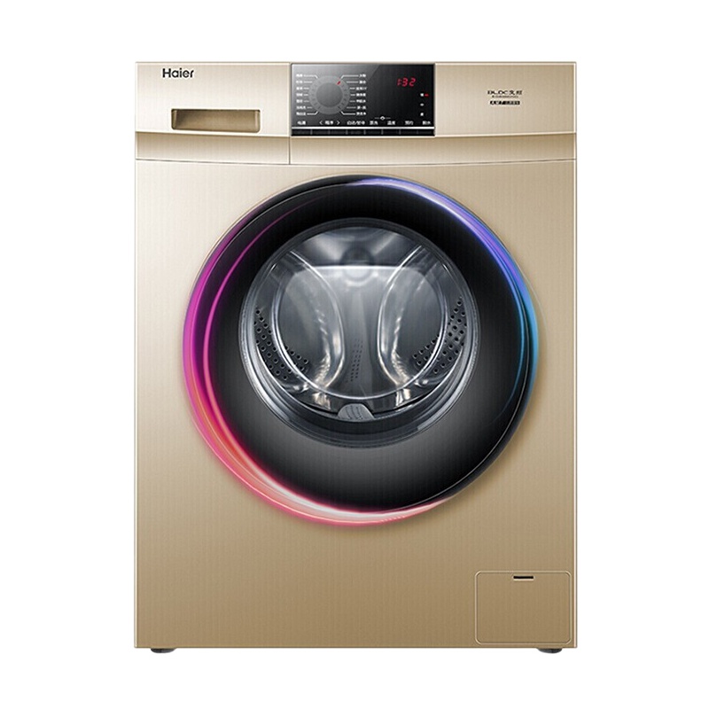 海尔(Haier) G100818BG 全自动洗衣机滚筒 10公斤大容量 变频节能 家用滚筒洗衣机 高温筒自洁 中途添衣