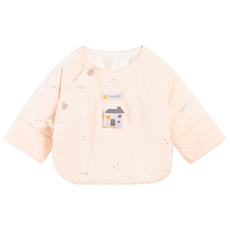 童泰TONGTAI秋冬季纯棉半背棉衣0-3个月宝宝和服棉服上衣儿童通用59cm