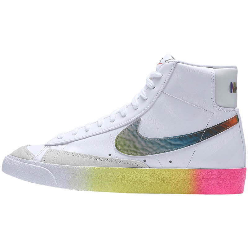 NIKE耐克板鞋开拓者炫彩镭射LOGO复古高帮休闲运动鞋CZ8653