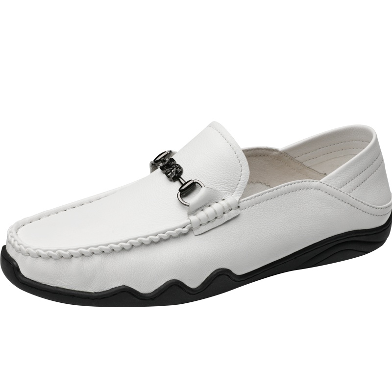 红蜻蜓男鞋2020春季新款真皮韩版潮鞋子休闲皮鞋男舒适套脚豆豆鞋