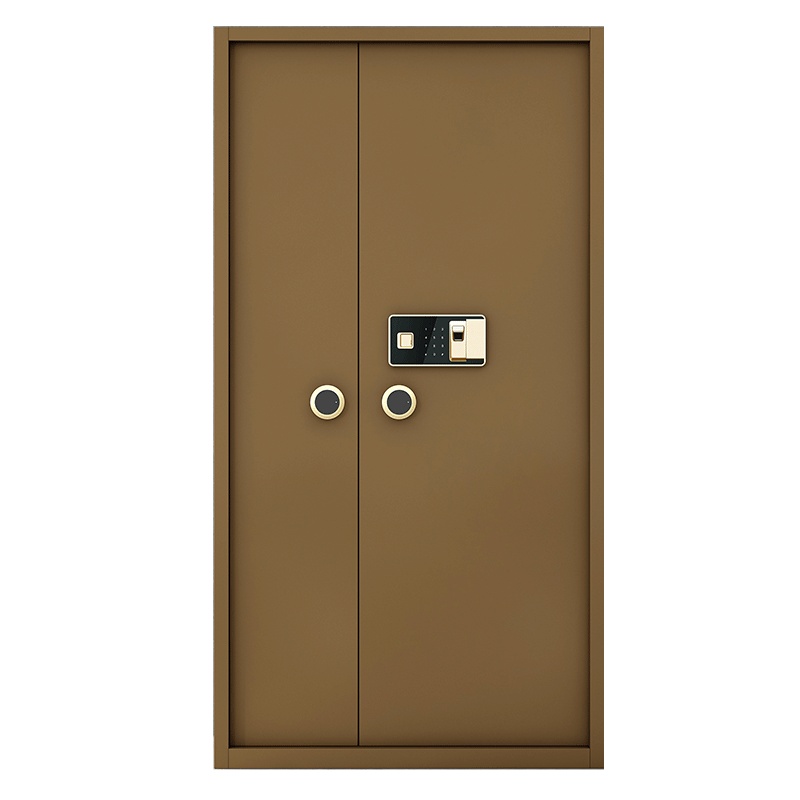 卓澳(ZHUOAO)保险柜保密柜大型办公柜密码文件柜资料柜珠宝存放柜加厚保险箱-咖色指纹锁