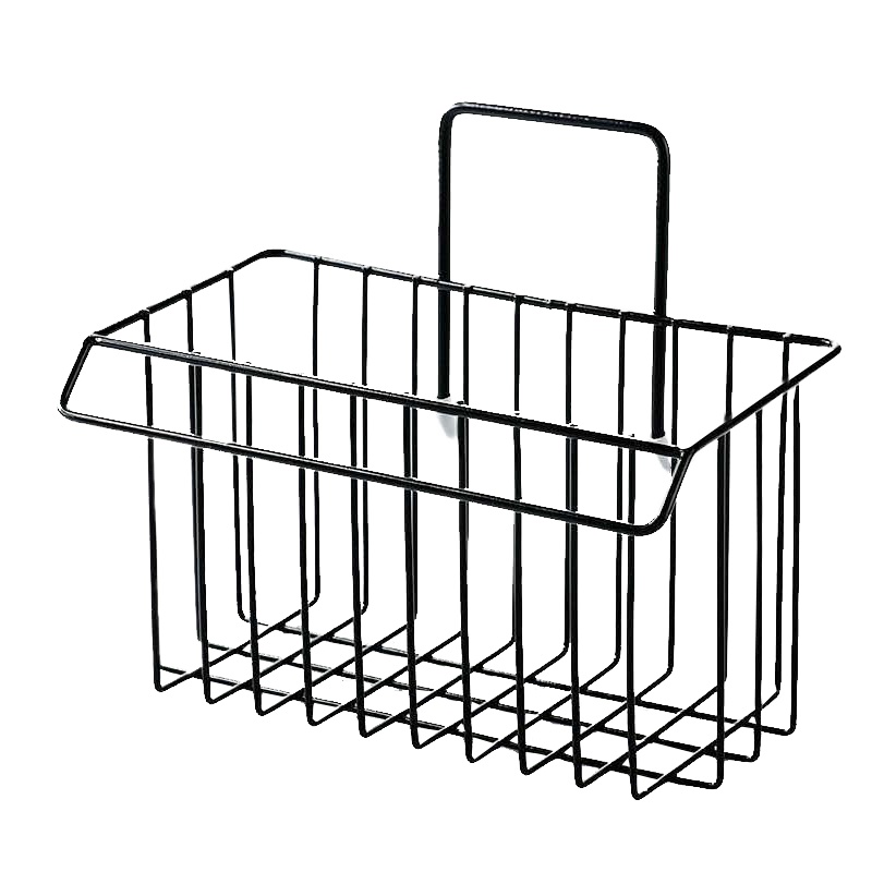 铁艺免打孔沥水架沥水蓝水槽边置物架免打孔多功能厨房浴室家用抹布架收纳层架