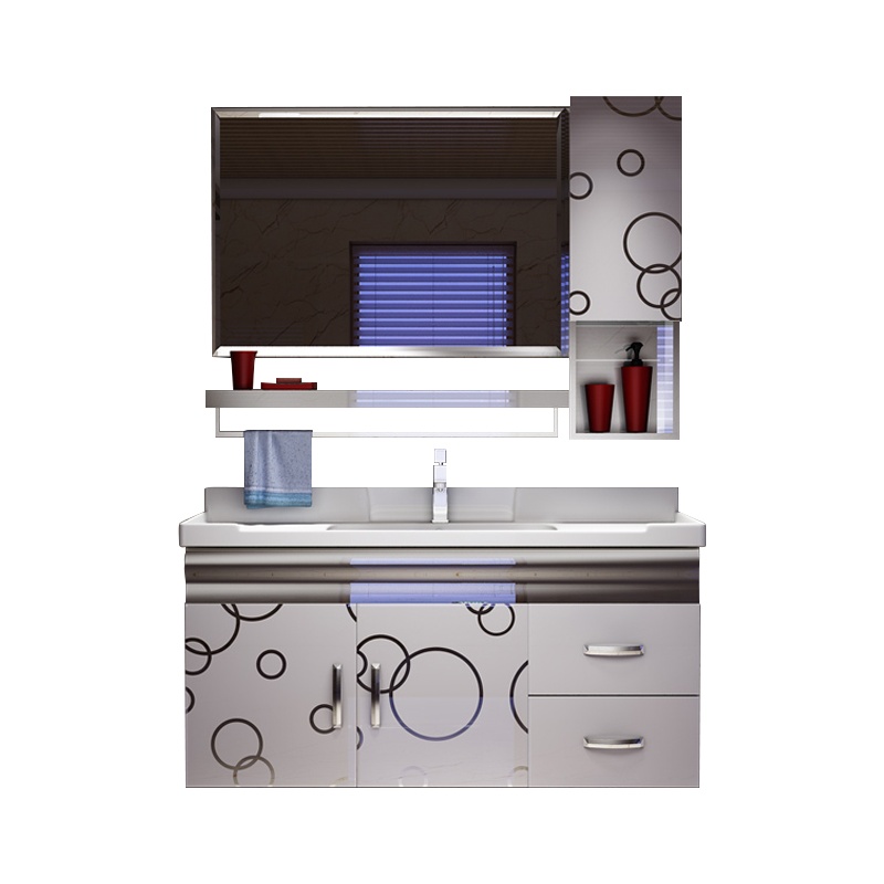 DXBG不锈钢浴室柜洗手盆柜组合现代简约卫生间洗漱台落地洗脸盆柜组合