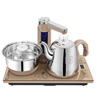 鑫众源 全自动上水电热水壶茶具 茶具套装 C585 全自动高温清洁款金色