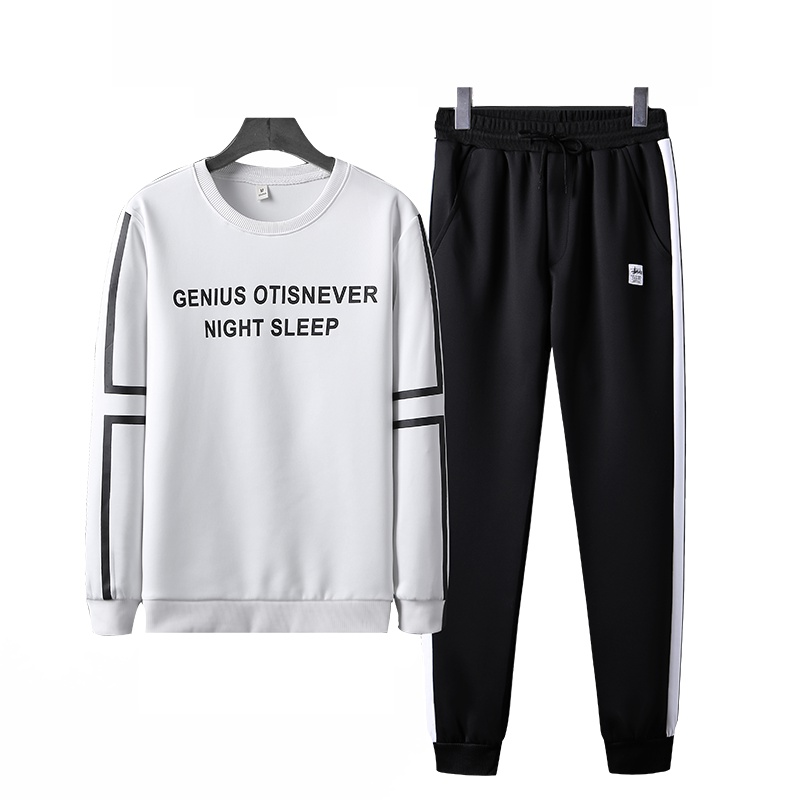 三弦(LA CORDE)春秋季男士长袖连帽卫衣男装休闲运动服韩版修身青年潮流两件套装LA-TCD75