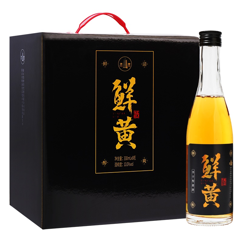 塔牌 绍兴黄酒 鲜黄酒 半干型黄酒 330ml*6瓶 整箱装 手工冬酿 不加焦糖色 低度 10度