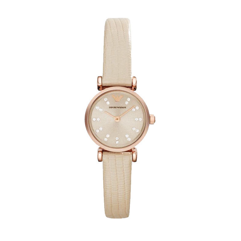 阿玛尼（ARMANI）手表 休闲时尚简约女士手表 AR1687 米色