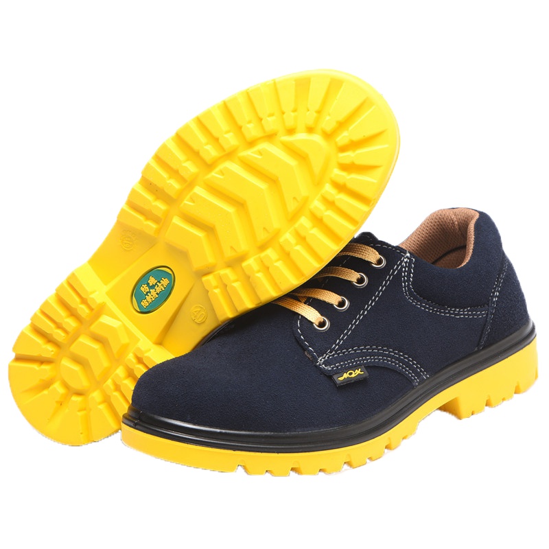 [规格:深蓝色 多尺码可留言备注]足部防护鞋 劳保鞋男防砸防穿刺 防滑耐磨轻便钢头 低帮舒适休闲工作安全鞋