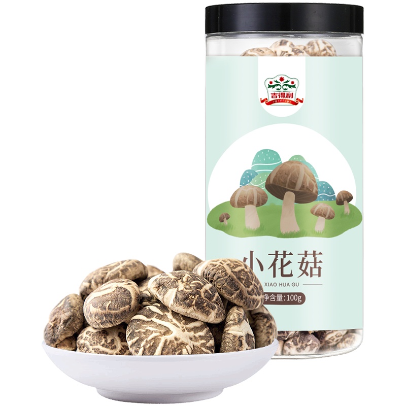 吉得利 小花菇 干货瓶装干香菇蘑菇金钱菇 100g