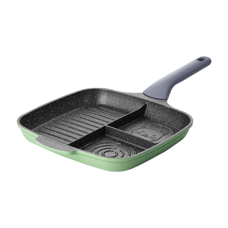 炊大皇(COOKER KING) 竹青石早餐神器 多功能早餐煎锅煎饼煎蛋不粘无油烟压花煎盘 26cmJG26ZC