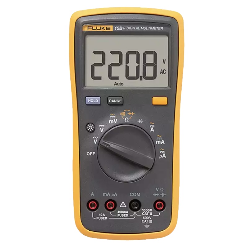 福禄克(FLUKE)掌上型数字万用表 自动量程仪表带背光 F15B+