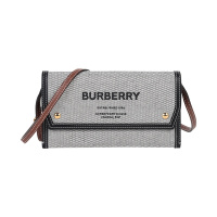 博柏利 BURBERRY 女款织物Horseferry单肩斜挎包手拿包手机包80418351