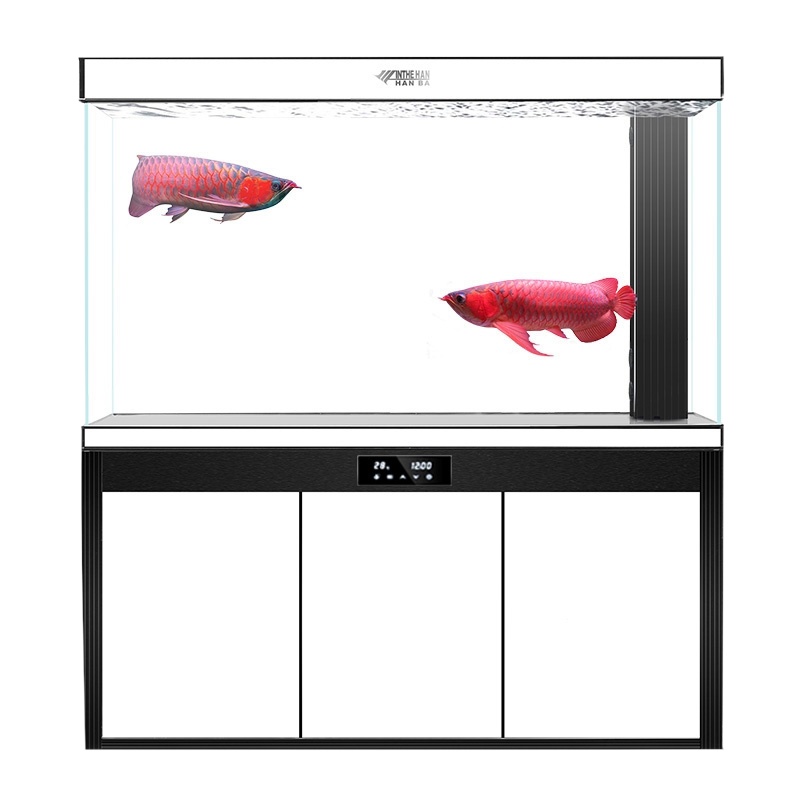 汉霸 超白玻璃鱼缸客厅大型落地家用生态缸屏风金鱼缸龙鱼缸