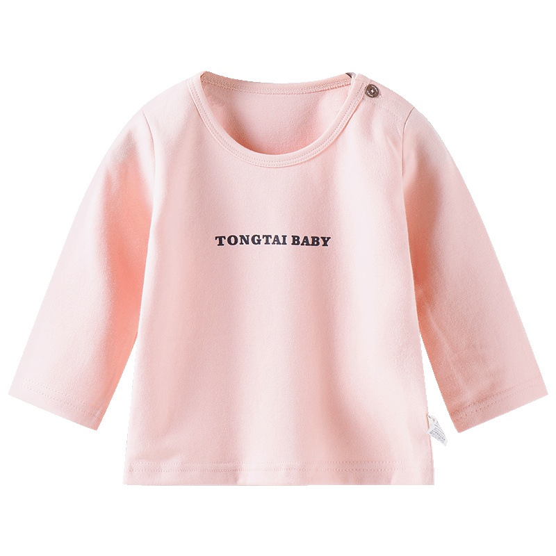 童泰TONGTAI春季款新款婴儿长袖套头上衣6-24个月-3岁宝宝圆领T恤打底衫儿童通用100cm