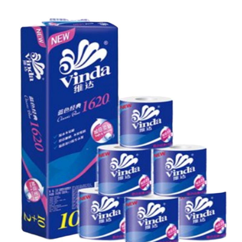 维达(Vinda) V4508 蓝色经典卷纸(135克*12卷)卫生纸 家用纸手纸卫生间用纸 ZG