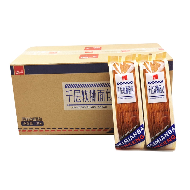 泓一千层软撕面包(原味) 整箱4斤
