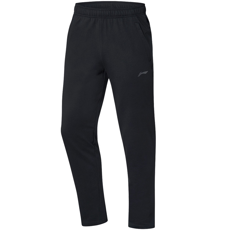 李宁男子长裤2019春季直筒休闲男棉质透气健身训练 慢跑裤子AKLP197