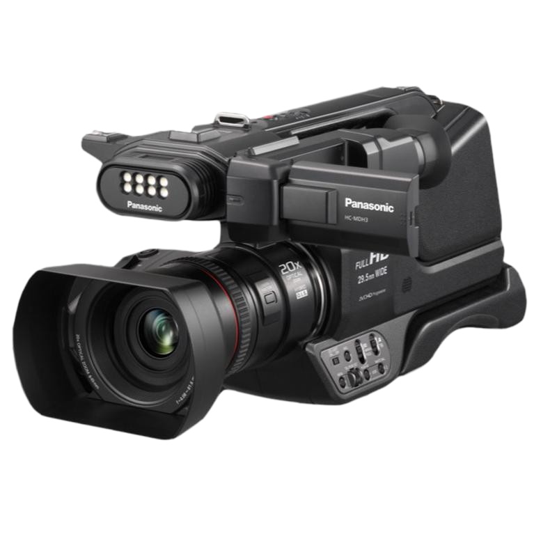 松下(Panasonic)HC-MDH3GK 肩扛高清摄像机 内置LED视频灯(300lux)低光拍摄(1.2lux)