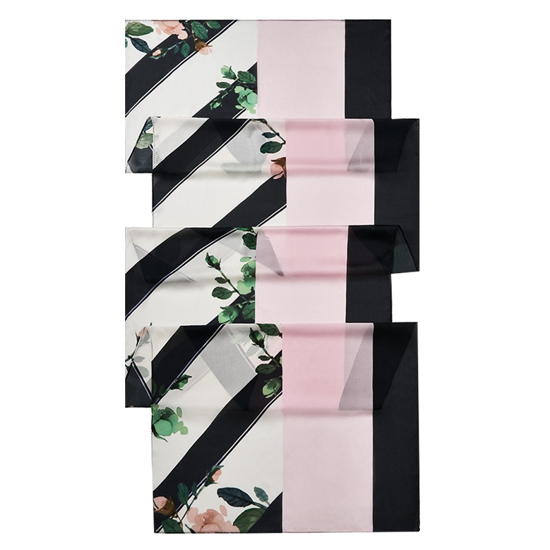 Wensli/万事利新款春夏桑蚕丝真丝长巾纱巾时尚百搭女士丝巾-花恋