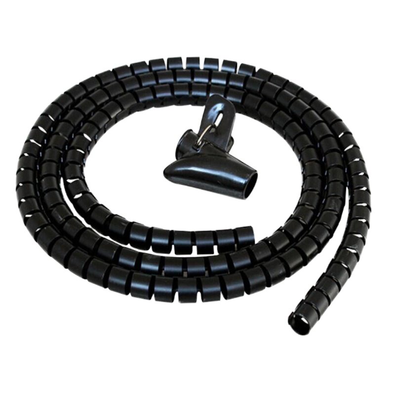 海斯迪克 gnjz-1378PE理线器包线管 配理线夹 电线整理缠线管护套 集线束线管电线管10米 黑色 直径40mm