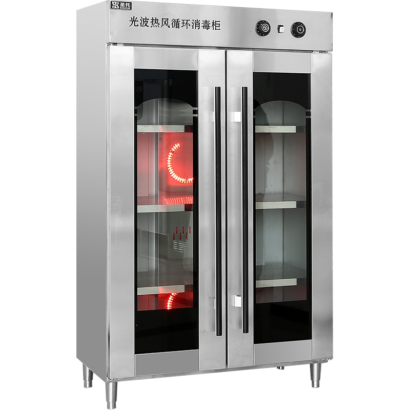 圣托(Shentop)热风循环臭氧中温烘干消毒柜 立式光波商用保洁柜 双开门食堂厨房消毒碗柜 ZTP1200-CS2