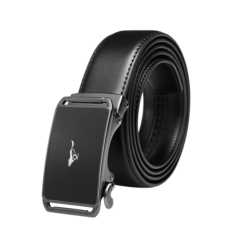 七匹狼(SEPTWOLVES)男士皮带 时尚商务牛皮中青年腰带自动扣休闲裤带 精美礼盒送礼自用送父亲送男友生日礼物