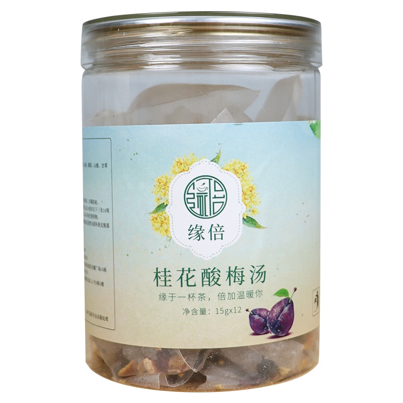 苏宁极物 精 桂花酸梅汤 花果茶酸梅汤茶包乌梅桑葚橘皮山楂代用茶180g
