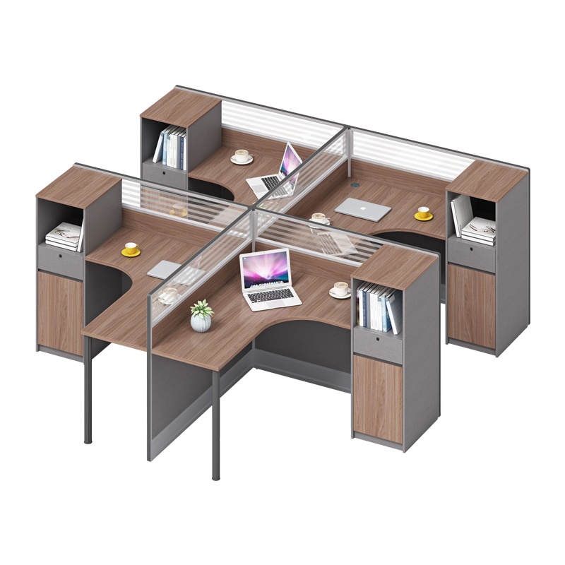 科朔 办公桌职员桌 员工桌 板式屏风桌 四人位 KS-06L3032
