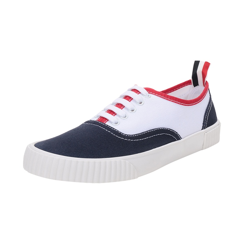 THOM BROWNE 汤姆·布朗 男士织物系带休闲运动鞋帆布鞋MFD201A 01588