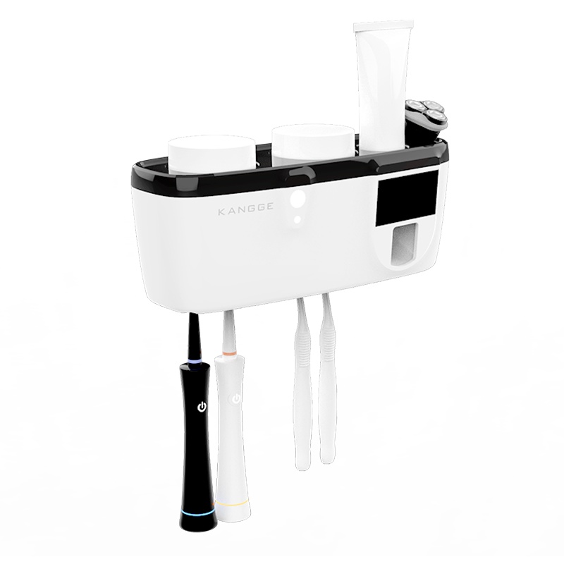 清科蓝 新升级版紫外线电动牙刷消毒器免打孔浴室智能杀菌收纳置物架免插电卫生间壁挂式牙刷消毒 新升级牙具消毒器