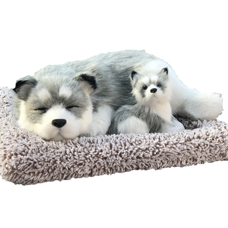 享动车内饰品摆件个性创意可爱网红汽车用品车载中控台装饰抖音仿真狗 白色拉布拉多-趴