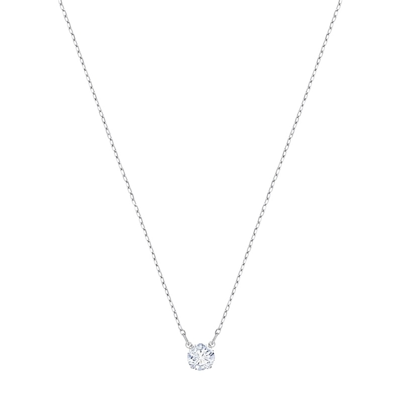 SWAROVSKI(施华洛世奇)圆形水晶项链女士银色锁骨链人造水晶送恋人5408442