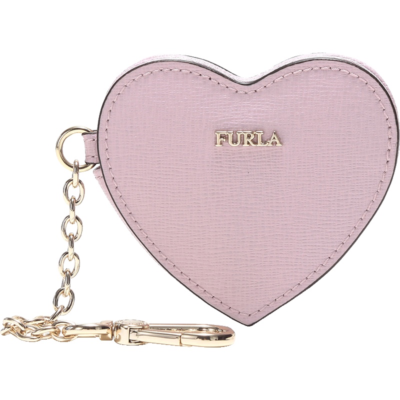 FURLA 芙拉 女士BABYLON系列柔粉色皮革钥匙扣挂饰 961240 R RS20 B30